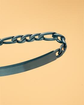 Preview: 5mm Figaro-Edelstahlkette mit schwarzem Finish - Verto Black